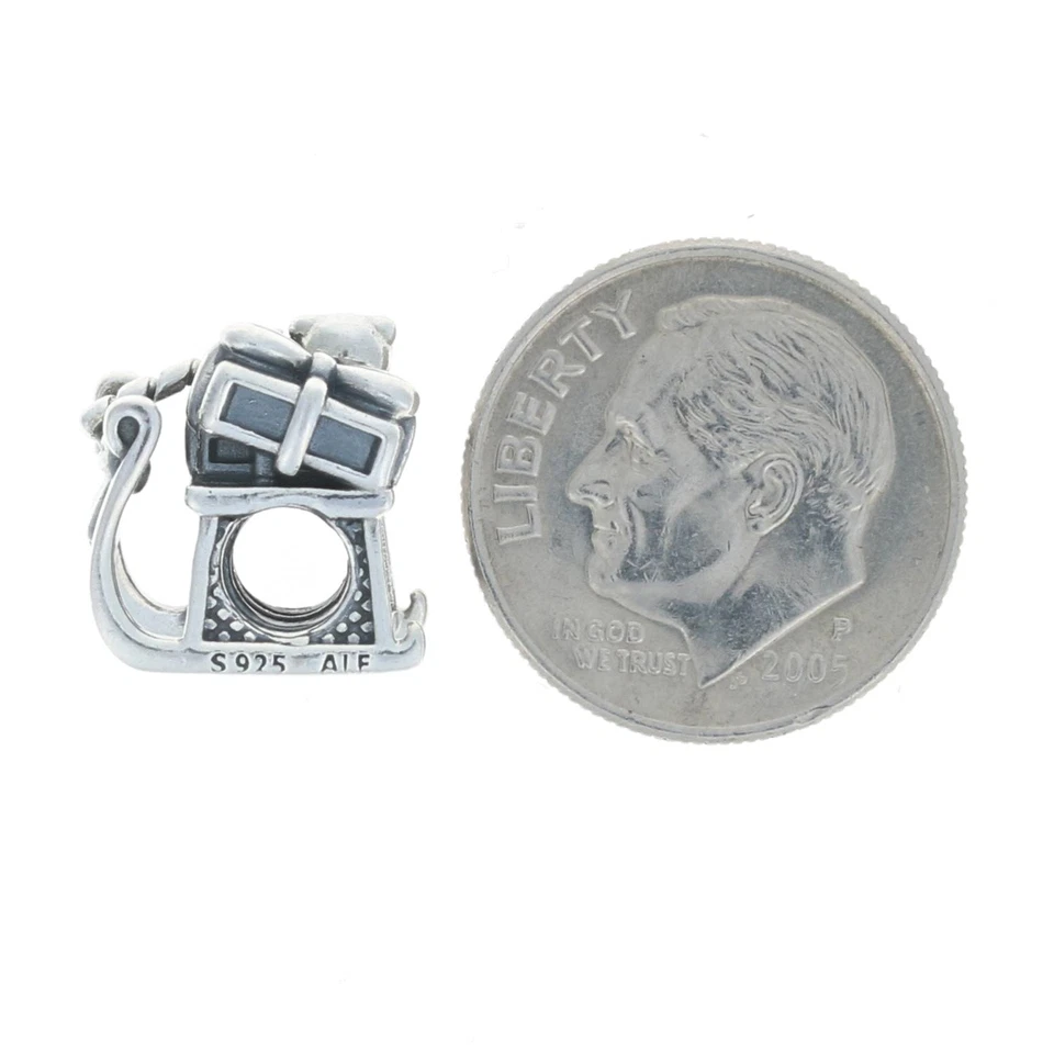 Nuevo Pandora Gallardo a Través De La Nieve Charm - Plata Ley 14k Oro Amarillo - Imagen 4 de 4