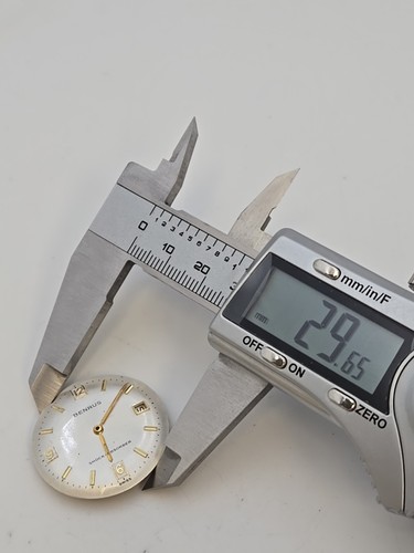 Vintage Benrus Shock Absorber 29mm Manual Day Dial & Movement - Afbeelding 4 van 4