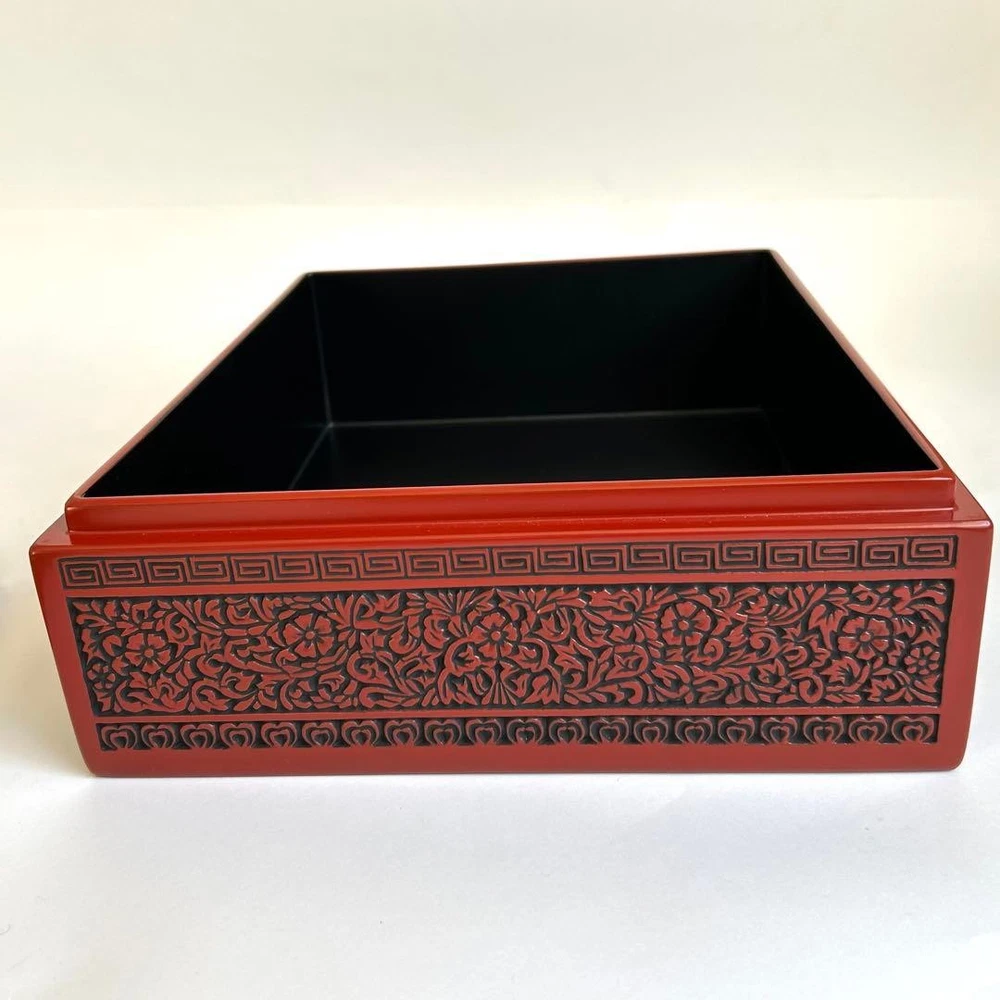 Jubako Bento Box Japanese Lacquer Tsuishu Sendai Letter box Inkstone Accessory c