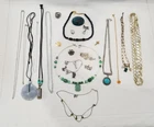 Vintage Lot of Costume Jewelry - Necklaces Pendants Pins