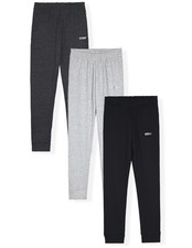 Boys Sweatpants 3 Pack Jogger Pants for Kids in Fleece and Tricot