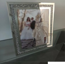 Crushed Diamond Crystals filled Silver bling Photo Frame Glass Picture Frames
