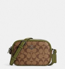 NWT Coach Mini Jamie Camera Bag In Signature Leather Khaki/olive Green