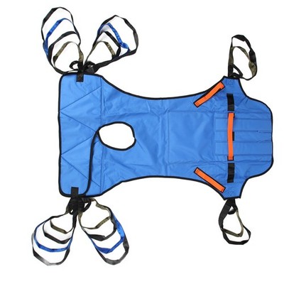 Patient Full Body Lift Sling Royalblue Head Support Toileting Transfer Sling SET