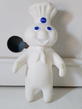 Vintage 1971 Pillsbury Poppin Fresh Doughboy Rubber 7" Figure Swivel Head Doll