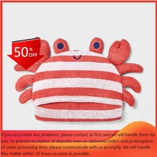 Baby Crab Striped Hooded Beach Towel - Cloud Island Red