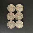 Lot of 6 Liberty Walking Half Dollars 50C Silver 1941-1946 Circulated US Coins