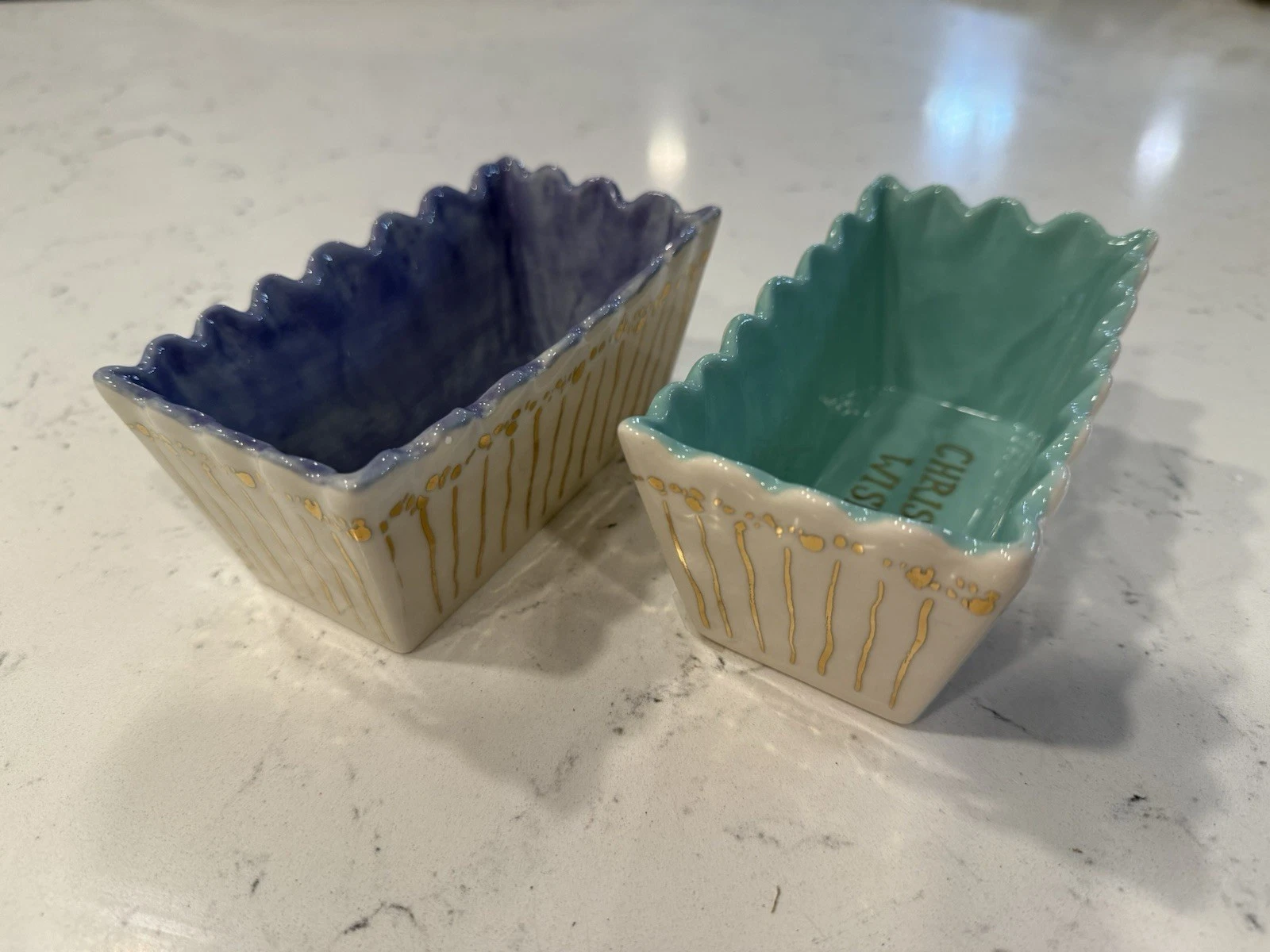 Anthropologie Holiday L'Hiver Mini Loaf Pan Christmas Wishes Lot Of 2
Opens in a new window or tab