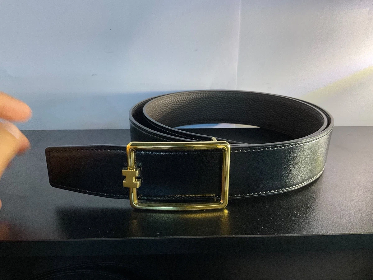 Womens Hermes Gold Leather Belt with Silver Chain Buckle HERMÈS Belts for Women for sale | eBay main image 3