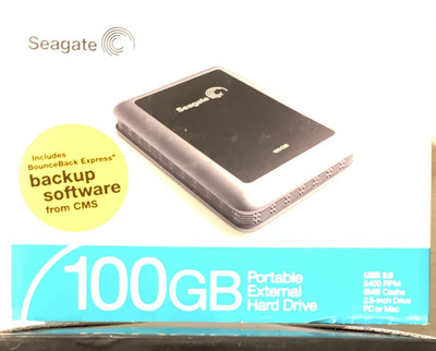 Seagate 100GB Portable External HDD USB 2.0 5400RPM 8MB 2.5in PC Mac