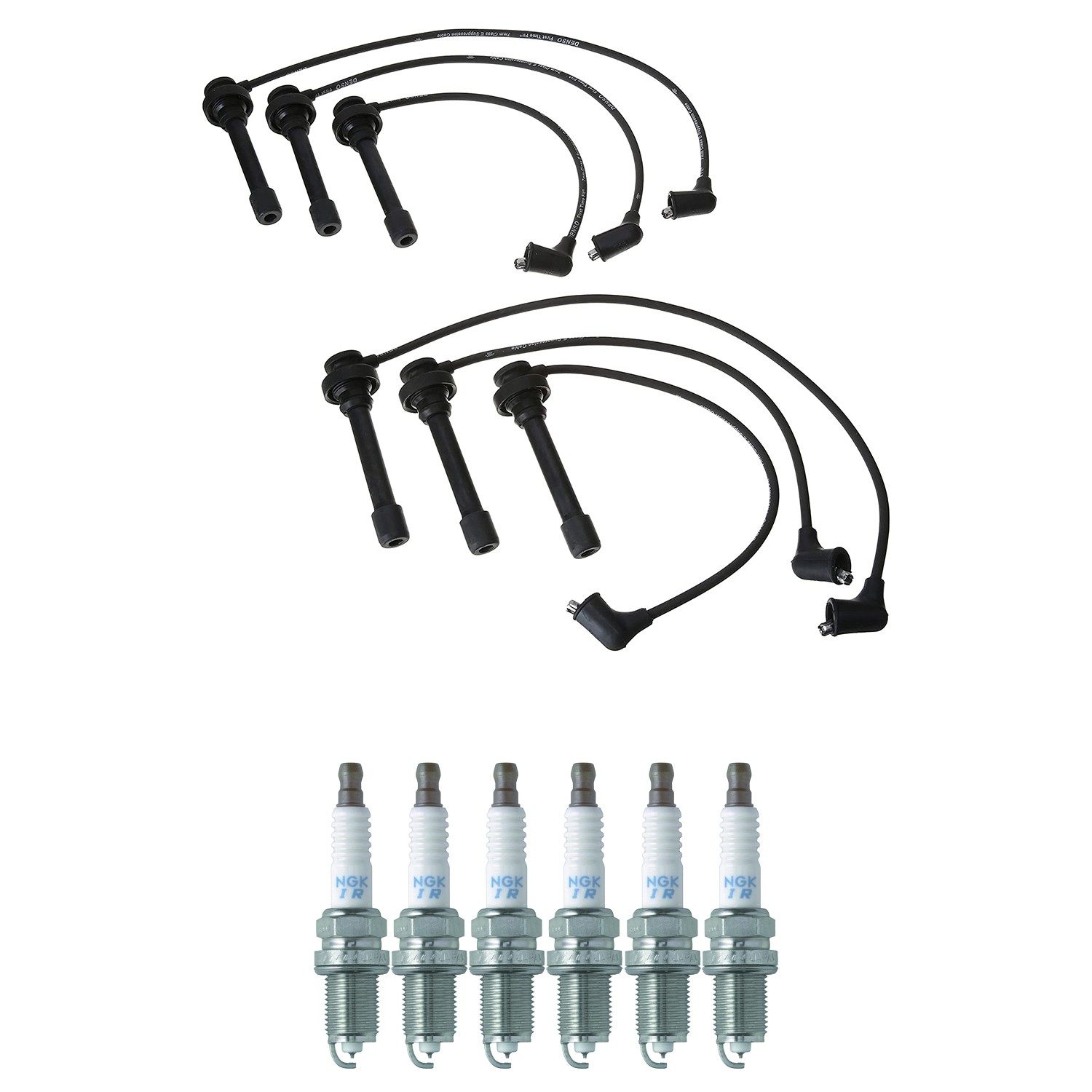 Denso Ignition Wires and NGK Spark Plugs Kit for Mitsubishi Galant 99-00 3.0L V6
