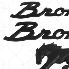 3PCS Rear Tailgate / Side Fender Emblem Badge For 2021-2024 Bronco Matte Black