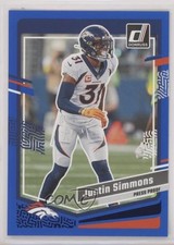 2023 Panini Donruss Press Proof Blue Justin Simmons #91 0qr0