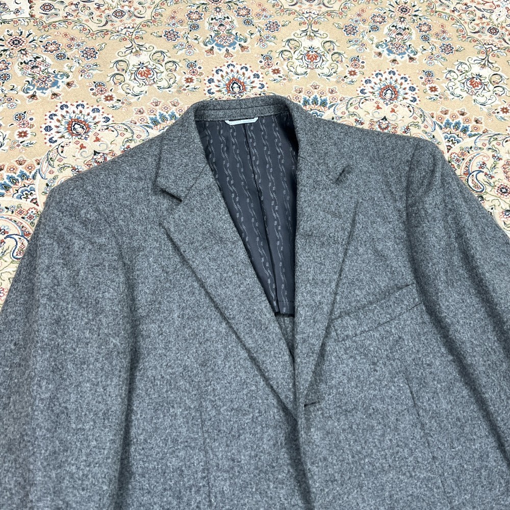 美品 セットアップ販売 kenneth field FOX BROTHERS S+, Size 40R] Kenneth Field Fox Brothers Flannel Blazer Gray Sack