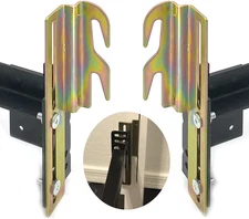 2 Pcs 711 Bed Frame Bolt On to Hook On Conversion Brackets for Headboard with Ha
