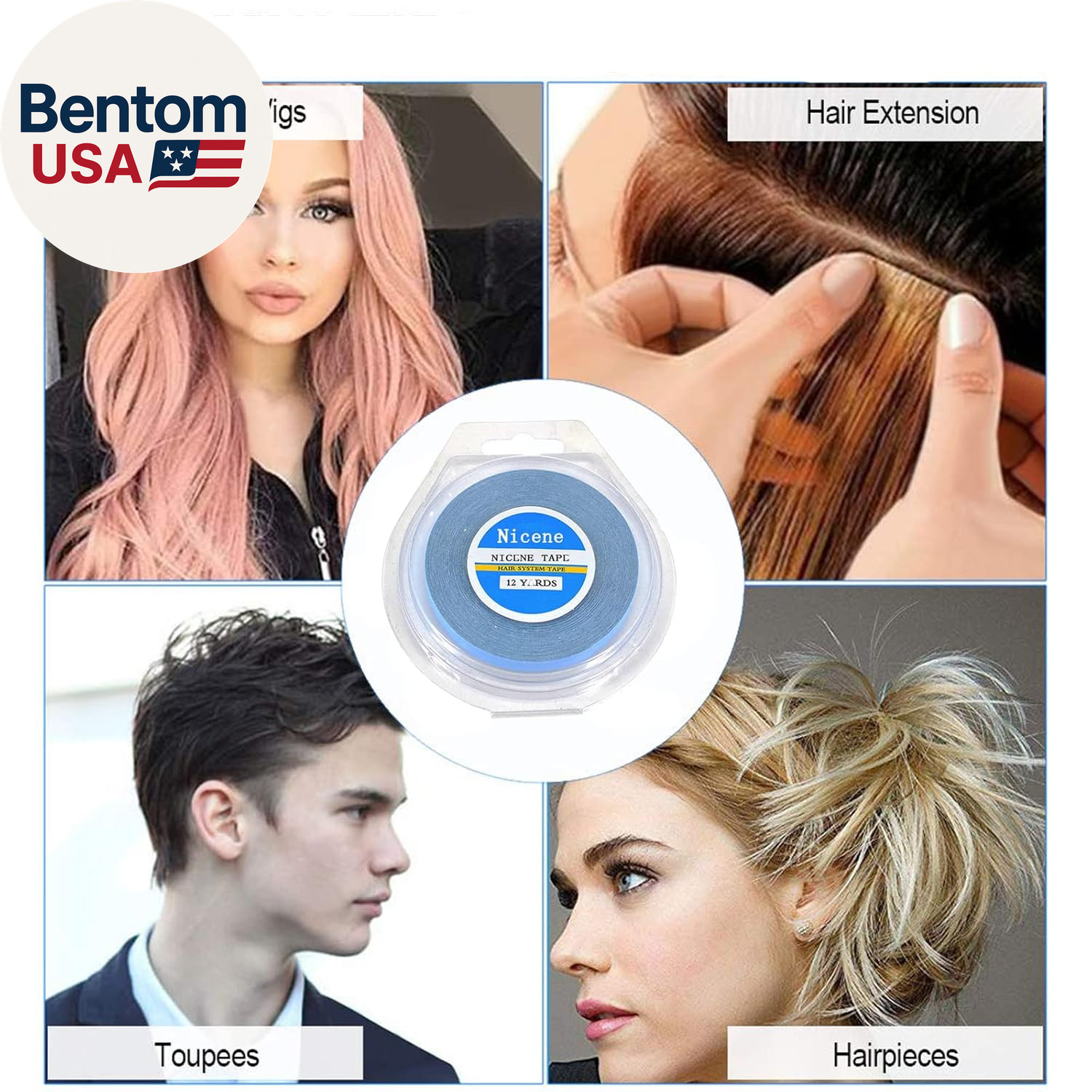 Hair System Tape Roll Lace Front Support Tape for Wigs,Toupee, Hair Pieces and H