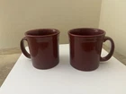 Fiesta Ware Coffee Mugs Cups Set Of 2 Cinnabar Red 8oz