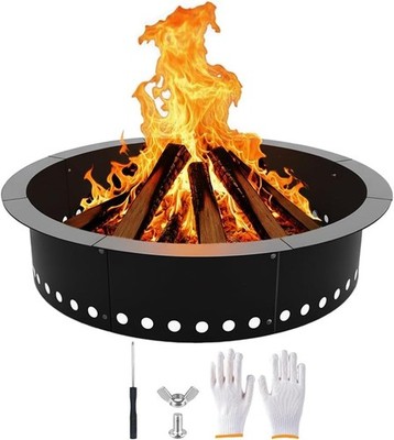 Fire Ring for Outside Fire Pit 36-Inch Outer/32-Inch Inner Diameter, VivaGarden