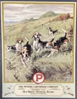The Peters Cartridge Company General Store Tin Sign With  Hunting Dogs