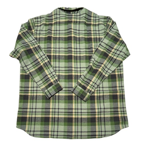 Columbia Pitchstone Heavyweight Flannel Shirt Mens 3XT Green Plaid Regular Fit - Picture 2 of 14
