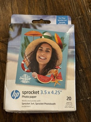 HP Sprocket 3.5 x 4.25  Zink Sticky-backed Photo Paper (20 Sheets)