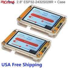 2pcs 2.8" ESP32 Display Module ESP32-2432S028R TFT LCD Touchscreen Case USA