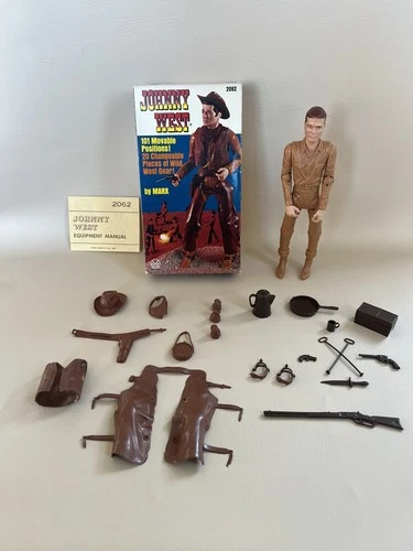 Marx Johnny West Movable Cowboy  Complete Box Set ( Uk version durable figure)