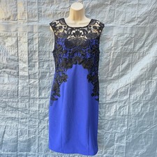 Lipsy London Blue Lace Bodycon Dress UK 10 EU 38 Occasion Cocktail Party