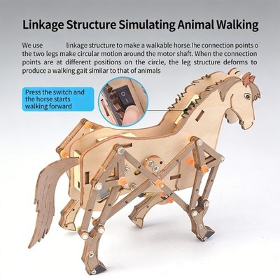 Creative Mechanical Horse Craft Assembly Kits for Children Engineering Learning
