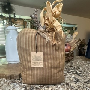 Primitive Brown Fabric Pumpkin 