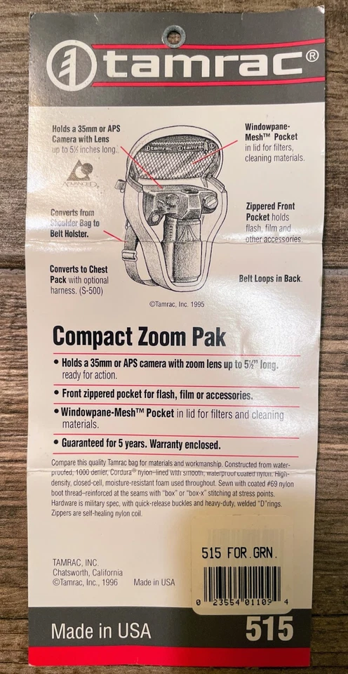 Used once Tamrac 515 D/SLR Pack Holster Camera Bag + Strap Spruce Green - Image 3 of 4