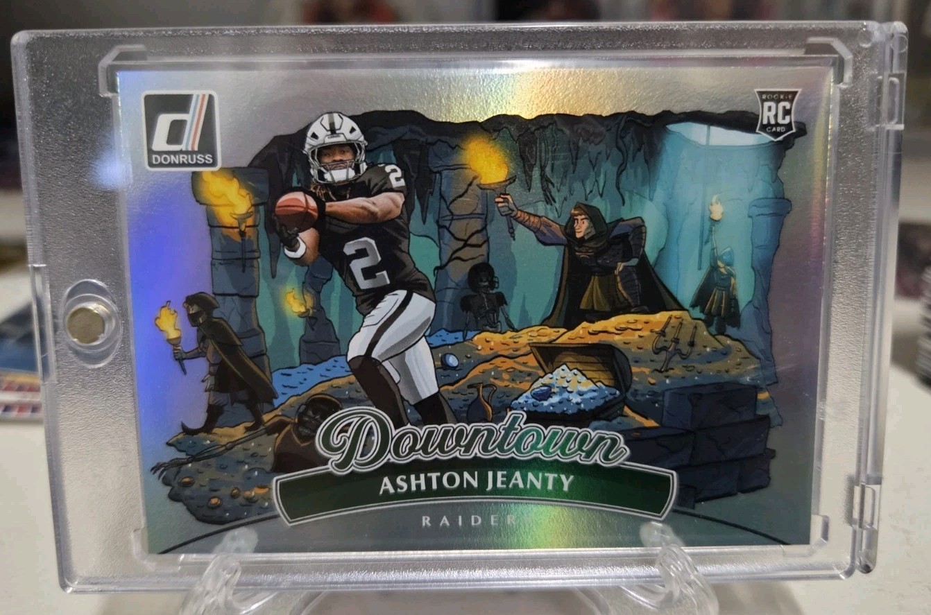 2025 Panini Donruss NFL Ashton Jeanty Rookie #14 Downtown SSP (horizontal)