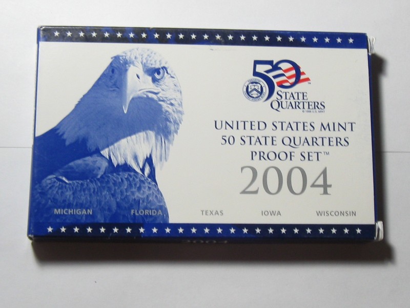 2004-S US 50 State Quarter CN-Clad Proof Set w/OGP & COA - #11310-8