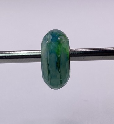 Elfbeads Faceted Green & Blue Glass Bead New