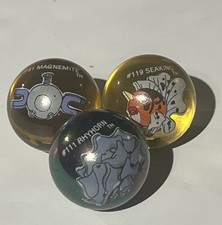 Vintage ToyBiz Pokemon Marbles 81 Magnetite 111 Ryhorn 119 Seaking 1999/00