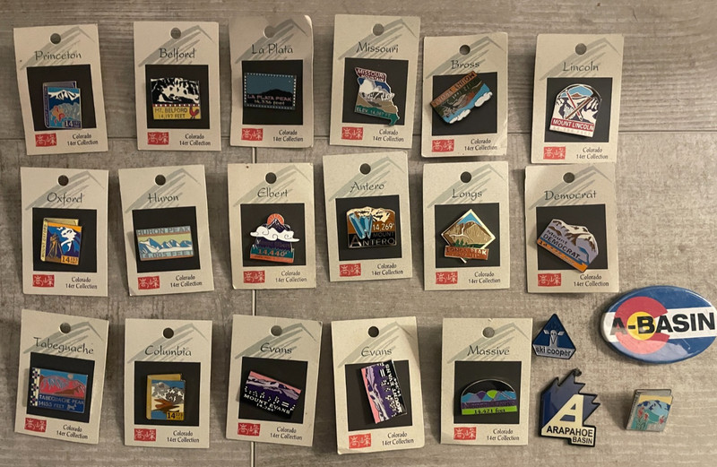 Lot of 17 New Colorado 14ers Pins + Extras