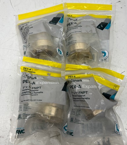 LOT OF 4 SharkBite PEX-A Female Adapter Brass 1 in. x 1 in. FNPT