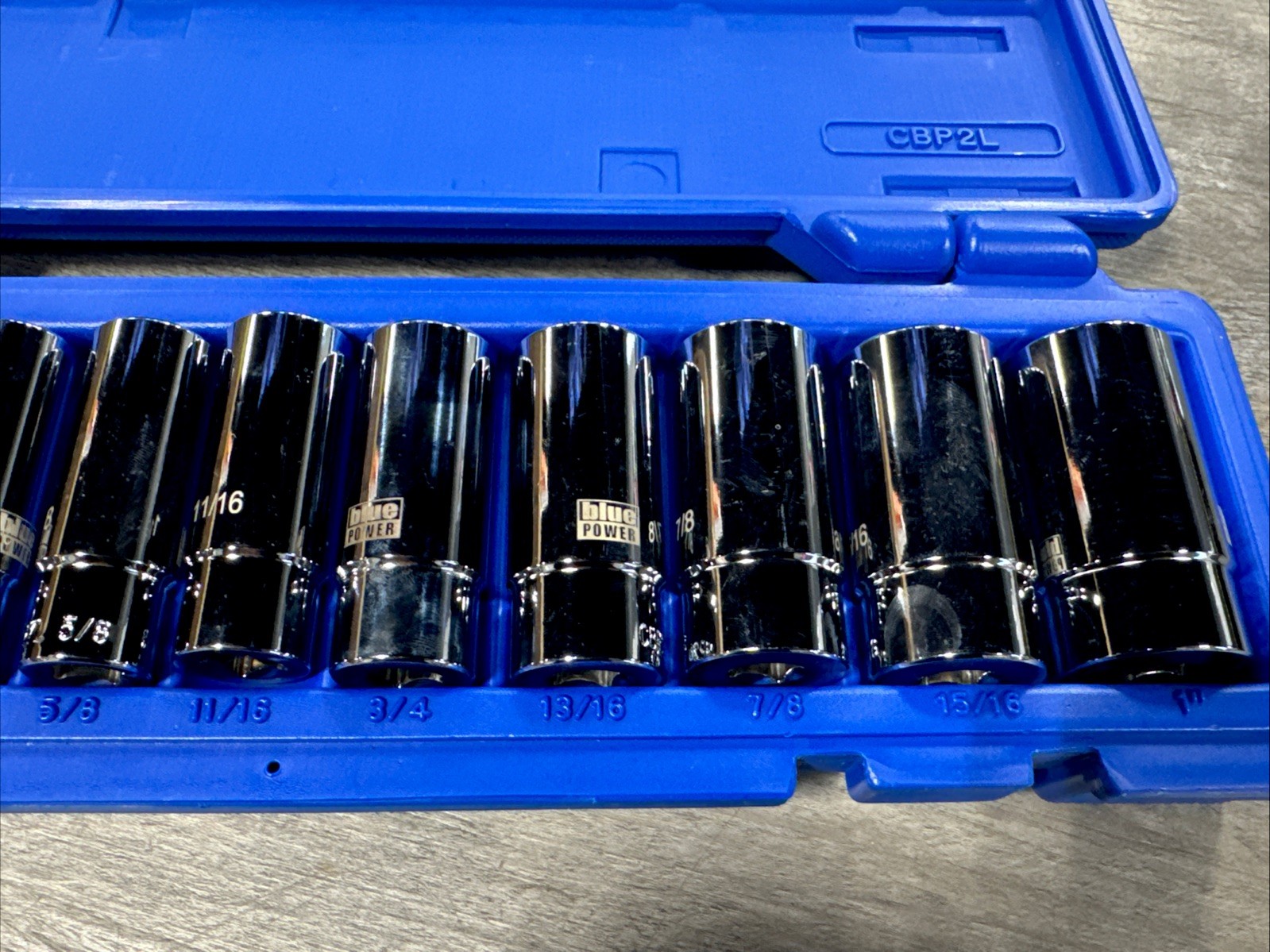 Cornwell Tools CBP2L 13pc 3/8" Drive SAE Deep Chrome Socket Set, 6 Point, NOS