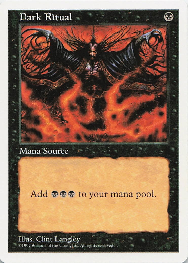 MTG Dark Ritual C Fifth Edition LP D10