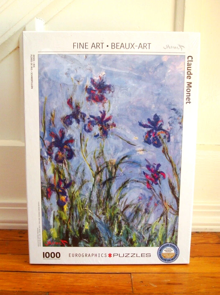 NEW Eurographics 1000 PC Jigsaw Puzzle Iris Irises Claude Monet 19x27" FINE ART - Image 2 of 4