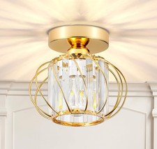 Crystal Ceiling Light E27 Modern Chandelier For Living Room Bedroom Hallway