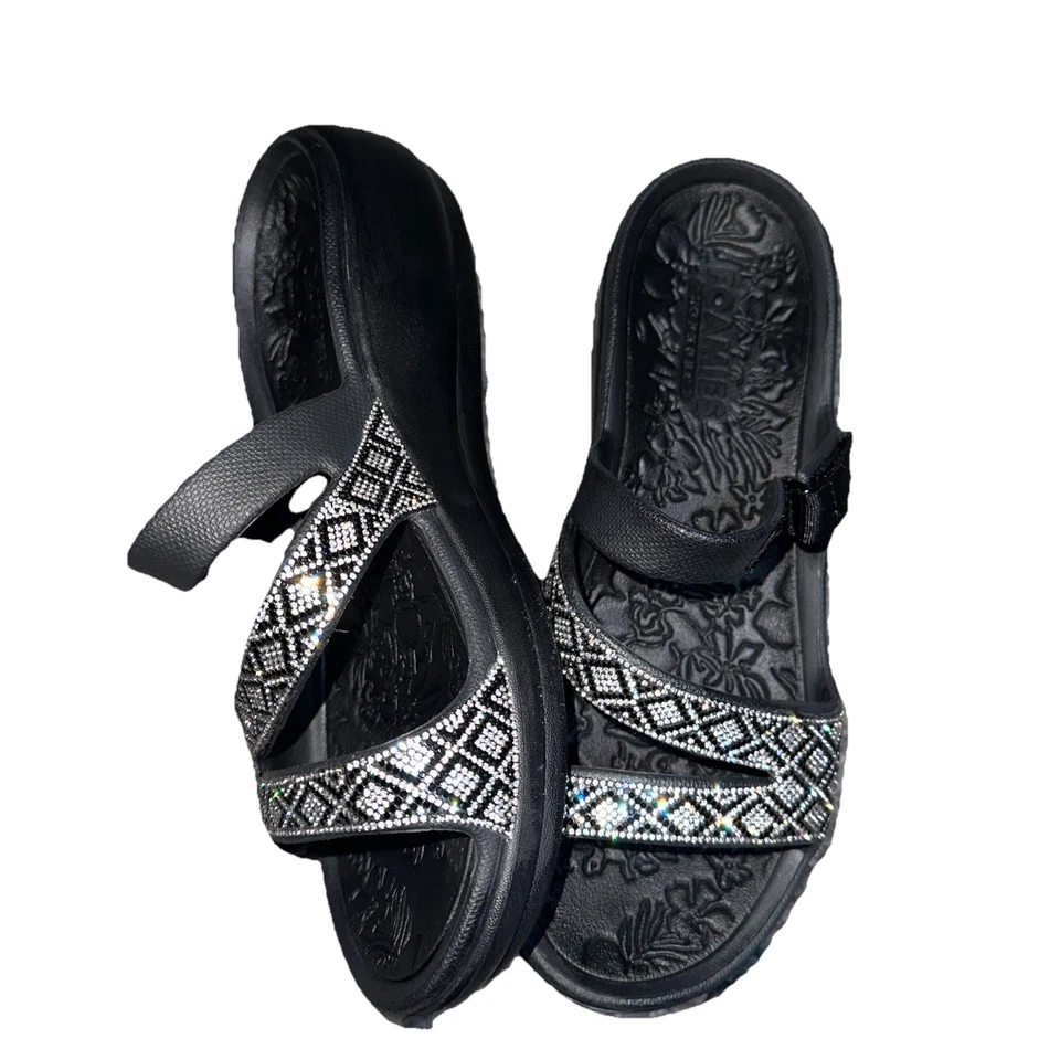 Sandalias para mujer Skechers Foamies Arch Fit Ascend Showstopper estrás talla 8 Foto 3 de 4