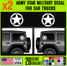 X2 Army Star Military Decal For Car Trucks  - Ar1