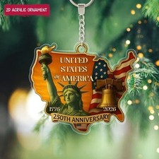 1776-2026 United States 250th Anniversary Ornament, America 250