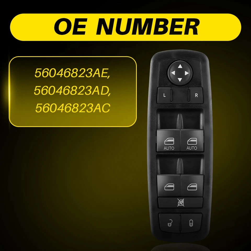 Interruptor maestro del espejo retrovisor ventana puerta del conductor delantero izquierdo Dodge Ram 1500 2013-2018 Foto 4 de 4