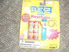 PEZ Candy Keychain New In Package Never Opened Basic Fun 1998