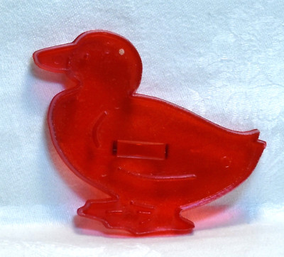 HRM Vintage Red Plastic Cookie Cutter - Duck Duckling Easter Farm Baby Shower 