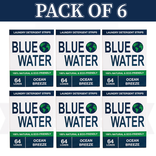 Blue Water, Laundry Detergent Sheets, 64 Loads(OCEAN BREEZE)-PACK OF 6 - 第 2/4 張圖片