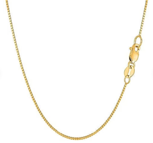 Cadena/collar colgante clásico de eslabones de caja de 24" de oro amarillo de 14k 1,4 mm 8,5 gramos - Imagen 5 de 23
