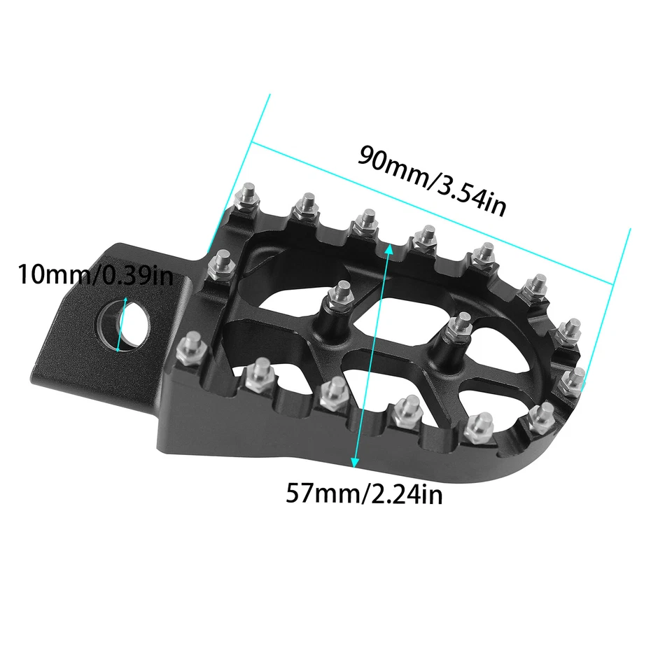 Pedal de reposapiés anchos CNC para Yamaha XT250 YZ125 YZ80 WR250 TTR90 TTR125 Foto 2 de 4